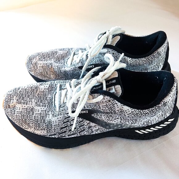 Brooks Women's Adrenaline Gts 21 White/Grey/Black Running Shoes Size 11 Medium - Picture 5 of 14